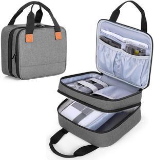 LUXJA Photo Printer Case Compatible with Canon SELPHY CP1500 / CP1300 / CP1200, Photo Printer Bag with Accessory Pockets, Gray