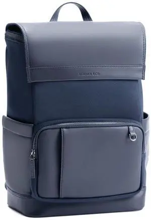 Maverick & Co. Maximus Mens Laptop Backpack  Work, Travel, Tech, Business, Nylon, Stylish College Daypack (Navy)