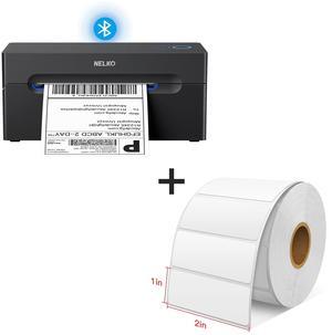 Nelko Thermal Label Printer with 2" x 1" Direct Thermal Label (1000 Labels), Shipping Label Printer for Small Business & Packages, Commercial Grade