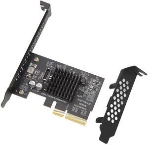 PCIe to USB 3.2 Gen 2 Card with 20 Gbps Bandwidth, ASM3242 Main Control PCI Express Expansion Card for Desktop Chassis, Support and Linux