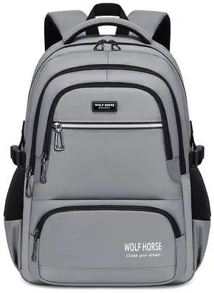 SAIA TIAN Travel Backpack,Laptop Backpacks for Men Women,Water Resistant Business Work Bag Fits 15.6 Inch Computers (Gray)