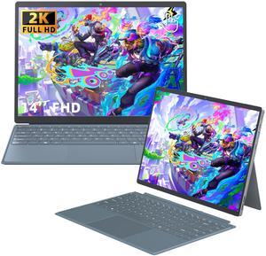 [(Win 11 Pro/Office 2019)]  2-in-1 Laptop 14-Inch 2K IPS(1920x1200) Touch Screen Tablet,12th Gen Alder Lake N95 CPU(up to 3.4GHz),16GB DDR4, Equipped with Magnetic KB/BT 5.0/Portable (1T NVME SSD)