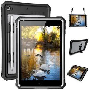 iPad mini 5 Case - Waterproof iPad mini 5/iPad mini 4 Full Body Bumper Case with Built in Screen Protector Drop Proof Anti Scratch Anti Shock Red Case Cover for iPad mini 5th/4th Generation 7.9"