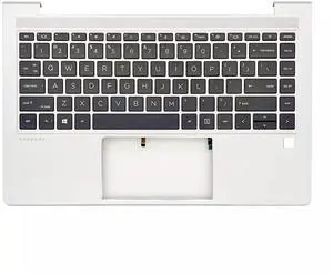 Wzqrps New Replacement for HP Probook 440 G10 445 G10 Laptop Upper Case Palmrest Backlit Keyboard Assembly Part N42405-001 N42406-001 Silver (Probook 440 445 G10 Backlit Keyboard)