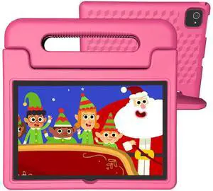 YACXBTK Tablet for Kids Age 3-12 10.1 inch Android 14 6000mAh 8GB RAM+64GB ROM(Expandable to 1TB Kids Tablet WiFi6 Google Kids Space Parental Control 1280 * 800 HD Screen (Pink)