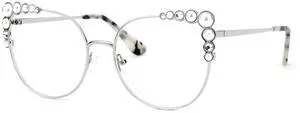 Zeelool Stylish Metal Cat Eye Blue Light Blocking Glasses for Women ZJGM751692-03 Silver