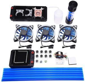 DIY Liquid CPU Cooler Kit 120/240mm Heat Sink CPU Water Block Pump Reservoir LED Fan Compputer Water Cooling Kit Liquid CPU Cooler Kit
