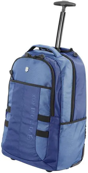 Victorinox VX Sport Wheeled Cadet Backpack With Pass Thru Sleeve, Blue, 20.9-inch
