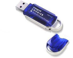 Integral 32GB Courier-197 256-Bit Hardware Encrypted 3.0 USB Secure Flash Memory Drive - Certified to FIPS 197, Brute-Force Password Attack Protection & Super USB3.0 Transfer Speeds