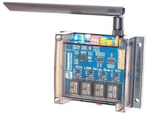GatePi 4 Channel - LoRa Based Relay Board 4 Channel Relay with LoRa Module Based on Raspberry Pi 2040 Smart Data Transmission LoRa Module, Transmission up to 5 KM (915MHz)