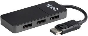 3-Port DisplayPort 1.4 MST Hub, Triple Monitor Splitter 4K HDR Adapter, DP to 3X DisplayPort Multi-Monitor Adapter for Windows PC and Laptops