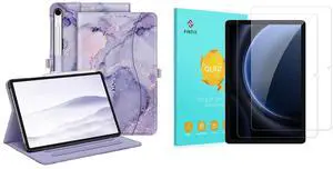 Fintie Case for Samsung Galaxy Tab S9 FE 5G 10.9 Inch/Galaxy Tab S9 11 Inch 2023 Release, Multi-Angle Viewing Protective Case + Samsung Tab S9 FE/S9/S8/S7 9H Tempered Glass Screen Protector