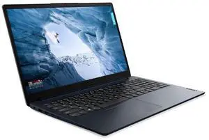 Lenovo IdeaPad 1 15.6" FHD Touchscreen (1920 x 108) Laptop, Intel Core i5-1235U, 8 GB RAM, 512 GB SSD, Windows 11 in S Mode, Wi-Fi, Abyss Blue, 82QD00HMUS