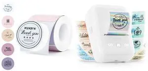 MUNBYN 2 Inch Circle Thermal Sticker Labels FM226 Label Maker