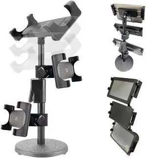 Accessory Basics Universal Tablet/Smartphone 3 in 1 Metal Base CounterTop Table DoorDash Postmate Grubhub Uber Eats Mount Stand for 6 to 13" Screen Tablets and Smartphones