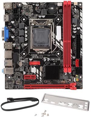 Acogedor LGA 1155 Motherboard, DDR3 Computer Motherboard Support for Core i7 i5 i3, withDual Channels DDR3 RAM, 100M Network Interface, Gaming Motherboard
