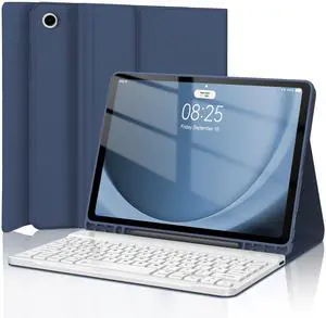 Keyboard Case for Samsung Galaxy Tab A9 Plus 5G 11 Inch 2023(SM-X210/X216/X218) - Detachable Wireless Bluetooth Keyboard - Folio Smart Cover with S Pen Holder for Galaxy Tab A9+ 11" (Navy)
