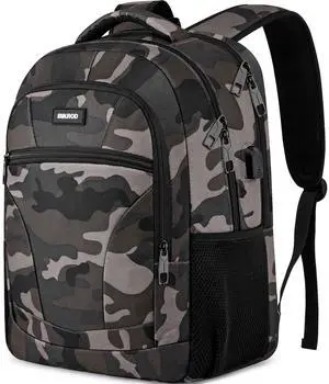 BIKROD Backpack for Boys Men, School Backpack for Teens Girls, Lightweight Casual High School Bookbag, Daily-use Travel Laptop Backpack with USB Charging Port Fits 15.6 Inch Notebook