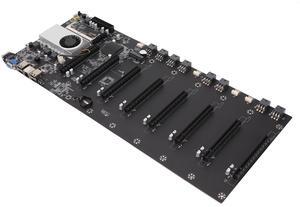 BTC T37 Mining Motherboard CPU Combo, LGA1155 Mining Machine Motherboard Integrated for Celeron CPU 1037U, Support 8 GPU, DDR3 SODIMM Slot, VGA, HDMI for Ethereum