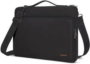 DOMISO 17.3 Inch Samsung Laptop Bag Cover With Waterproof Notebook, Shockproof Sleeve Case Shoulder Bag - Protective Cover for Dell, Lenovo IdeaPad 321 - Black