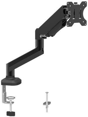 Global Electronics Single Monitor Mount, Fits 13-30 Inch Screen, Computer Monitor Desk Mount, Articulating Monitor Arm, Height Adjustable Monitor Stand for 1 Monitors, VESA Mount 100x100mm