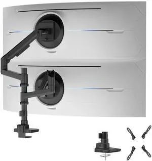 Ultrawide Dual Monitor Arm 49 inch - Dual Monitor Mount - Double Monitor Mount - Dual Arm Monitor Mount - Heavy Duty Monitor Arms - Holds Up to 44 lbs. Each