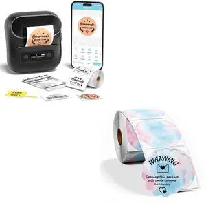 ItriAce M220 Label Maker, 3 Inch Barcode Printer for Small Bussiness & Homeuse, Circle Thermal Label for M220 Label Printer