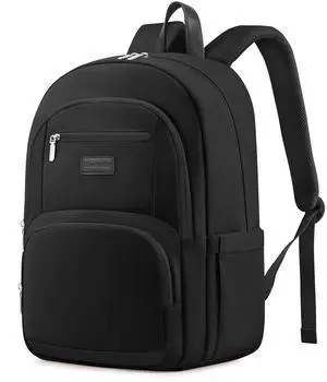 LOVEVOOK Travel Laptop Backpack for Men Women, Waterproof Work Backpack Fits 15.6 Inch Laptop, Large Computer Backpack for College, Black