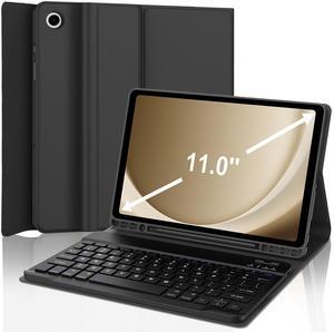 Keyboard Case for Samsung Galaxy Tab A9+ 11'', Slim Detachable Galaxy Tab A9 Plus 5G Keyboard Case, A9 Plus Tablet Case with Keyboard & Pen Holder, Smart Cover with Keyboard for Galaxy A9+ 2023, Black