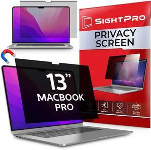 SightPro Magnetic Privacy Screen for MacBook Pro 13 Inch (2016, 2017, 2018, 2019, 2020, 2021, 2022, M1, M2) Removable Laptop Privacy Filter Shield and Protector