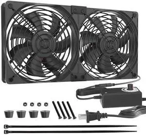 Big Airflow 240mm Computer Fan withAC Plug, Zirsso AC 110V 120V 220V 240V Variable Speed Fan for Mining Machine Cabinet Chassis Server Workstation Cooling