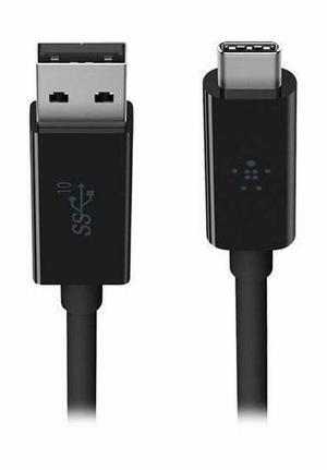 Belkin USB 3.1 Super Speed 10Gbps Transfer Speed Type-A to Type-C Cable for Laptop, Desktop Computer, USB-A Charger and Battery Pack, 3A Power Output, Black (F2CU029BT1M-BLK)