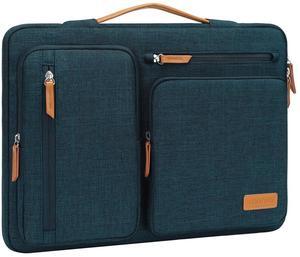 MOSISO 360 Protective Laptop Case 15 inch, 15 inch Laptop Sleeve Compatible with MacBook Air M4 M3 M2 2025 2024 2023, Dell XPS Plus, Side Open Carrying Case with 4 Zipper Pockets&Handle, Teal Green