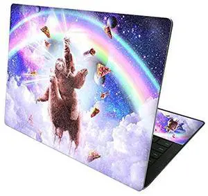 MightySkins Glossy Glitter Skin Compatible with Microsoft Surface Laptop 4 13.5" - Cat Sloth Llama | Protective, Durable Textured Glossy Glitter Finish | Easy to Apply | Made in The USA