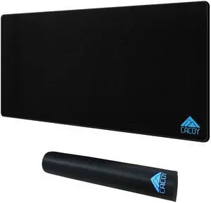 Cacoy 43" x 20" Extended Computer Rectangular Mouse Pad XXL, Oversized Large Mousepad for Full Desk, Non-Slip Rubber Base Desktop Keyboard Mouse Mat, Extended Office Desk Mat (Black)