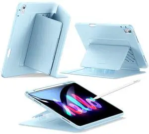 ESR for iPad Air 13 Inch Case M3/M2 (2025/2024), Vertical Stand Cover, Multi Stand Angles, Ultra-Stable Case for iPad Air 13 with Pencil Holder, Flip Series, Sky Blue
