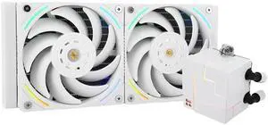 Thermalright Core Matrix 240 White CPU Liquid Cooler with 120mm PWM Fan,240 White Cold Row Specification,Integrated Water Cooler Heatsink,for AM4/AM5,Intel lga1700/1851/1150/1151/1200/2011