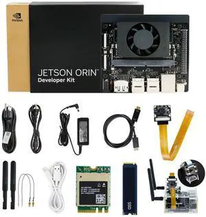 Jetson Orin Nano 8GB RAM Board(Official) 67TOPS Development Board Kit Support Upgrade Super Jetpack 6.2 (Official Camera Adv Kit)