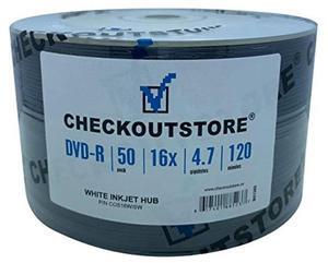 CheckOutStore (100) Premium 16x DVD-R 4.7GB in Tape Wrap (White Inkjet Hub)