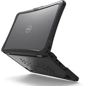 IBENZER Hexpact Case for Dell Chromebook 3110/3100 11" (2022-2019), 2-in-1 (180deg Hinge), Heavy Duty Case for 11" Dell Chromebook 3110/3100, Protective Cover for K-12 Students, Black, DL3100-180