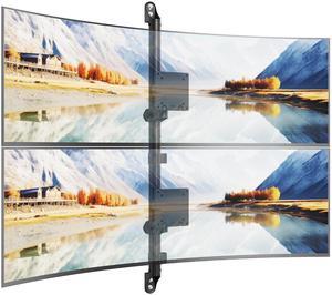 17-57" Dual Monitor Wall Mount, Vertical Monitor Stand for Heavy Duty Monitor, up to 59.4 lbs per Screen, 108mm Ultra Slim to Wall, VESA 75/100, Premium Gas Spring& Quick Release