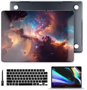Batianda for New MacBook Pro 14 inch Case 2024 2023 2021 Release with M4 M3 M2 M1 Pro/Max Chip Model A3112/A2918/A2992,Creative Designed Clear Hard Shell with Keyboard Cover & Screen Protector, Nebula