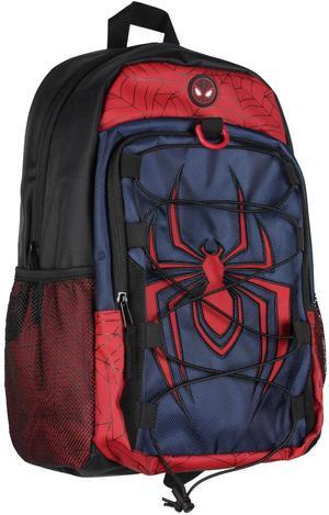 Marvel Comics Spider-Man Miles Morales 17" Backpack Laptop Travel Book Bag Padded Back Adjustable Strap Bungee Cord