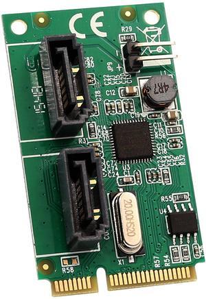 2 Port Mini PCIe to SATA III Controller Card AsMedia ASM1061 Chipset