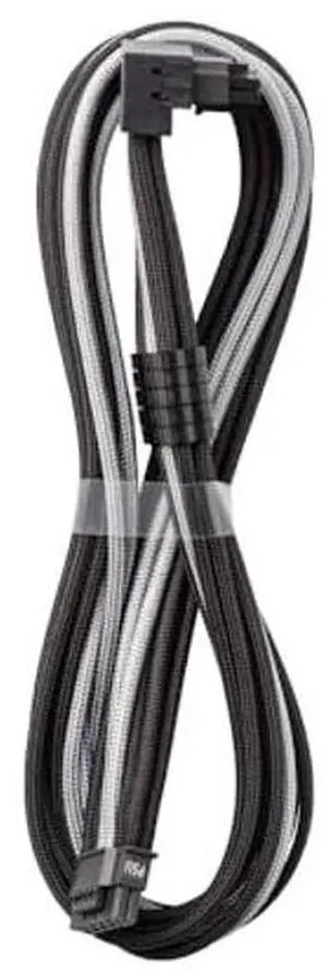 CableMod Universal Pro ModFlex Sleeved 12V-2x6 12VHPWR 90deg StealthSense Direct PCIe Cable (Variant B, Black + Silver)