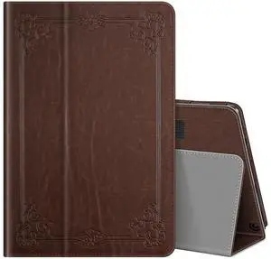 Fintie Folio Case for All-New  Fire HD 10 and 10 Plus Tablet (13th/11th Generation, 2023/2021 Release) - Slim Fit Standing Cover with Auto Sleep/Wake, Vintage Brown