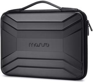 MOSISO 15-16 inch Laptop Hard Case, 15.6 inch Waterproof Shockproof Computer Bag Compatible with MacBook HP Dell, Symmetrical Trapezoid EVA Carrying Laptop Sleeve Hard Shell with Handle, Black