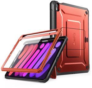 SUPCASE for iPad Mini 7 Case A17 Pro 2024 (UB Pro), [Built-in Screen Protector & Pencil Holder & Stand] [Support Apple Pencil Charging] Protective Case for iPad Mini 7th/6th Generation 8.3", Ruddy