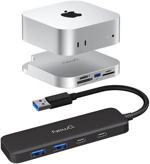Mac Mini M4 Dock with 10Gbps CFexpress Type A/Type B Card Slot and NEWQ Dual USB C USB A 3.0 Hub