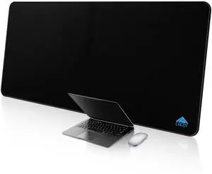 Cacoy 59"x27.5" Large Gaming Mouse Pad XXXL, Extended Mega Size Professional Mouse Mat Desk Mat for Full Desk, Non-Slip Mousepad with Special-Textured Surface, Anti-Fray Stitched Edges Desk Pad, Black